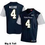Notre Dame Fighting Irish Men's Nick McCloud #4 Navy Under Armour Alternate Authentic Stitched Big & Tall College NCAA Football Jersey VLT4199LK
